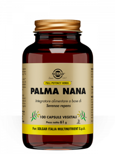 PALMA NANA (Serenoa Repens)- FUNZIONALITA' PROSTATICA E DELLE VIE URINARIE - NO GLUTINE - NO LATTOSIO