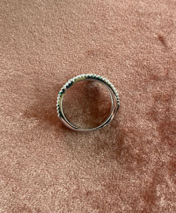 anello serpente in argento con quarzi 