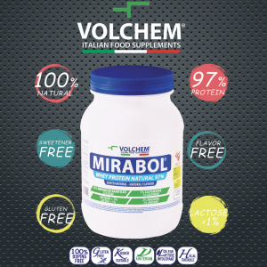 MIRABOL ®  WHEY PROTEIN NATURAL 97 - barattolo ( proteine del siero del latte ) 750g
