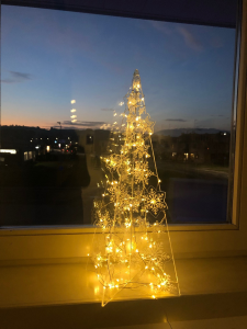 Albero di Natale in plexiglass con luci Led H=50cm