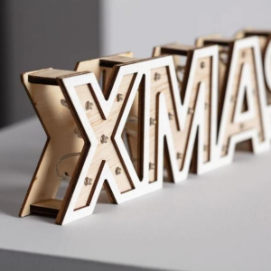 Scritta Led di Natale XMAS a batteria Decorazione Natalizia