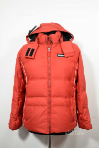 Jacket Ski Unisexcolmar Model Vintage Red With Cappuccio Size S
