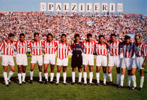 1995-96 Vicenza Maglia #8 Amerini Match Worn Palzileri 
