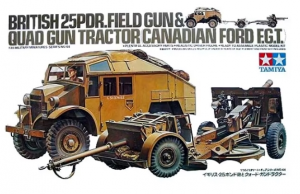 British 25Pdr.Field Gun & Quad Gun Tractor Canadian Ford F.G.T