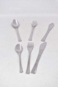 Cutlery Service Amc Steel Form 8 People - 51 Pieces (missing 1 Teaspoon)