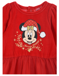 Vestito rosso Natale Minnie bambina da 6 a 24 mesi