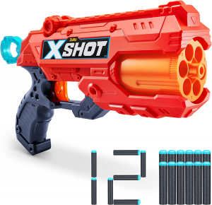 X-Shot Excel Reflex 6 Pistola in schiuma, viene fornito con 12 frecce. Tira fino a 27 metri