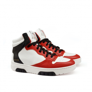 Sneakers basket bianche/rosso/nere Stokton