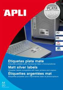 AGIPA Etichette argento 63,5x29,6 20 fg.