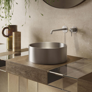 Stainless steel countertop washbasin Solo Steel Newform 