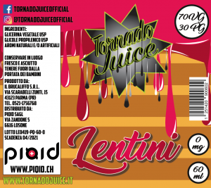 Lentini 60ml - 70/30 - 0 mg/mll - Tornado Juice