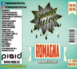 Romagna 60ml - 70/30 - 3 mg/mll - Tornado Juice