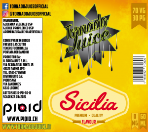 Sicilia 60ml - 70/30 - 0 mg/mll - Tornado Juice