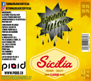 Sicilia 60ml - 70/30 - 3 mg/mll - Tornado Juice