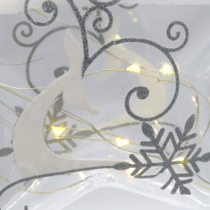 Wald stella luminosa vetro soffiato decorazione casa argento