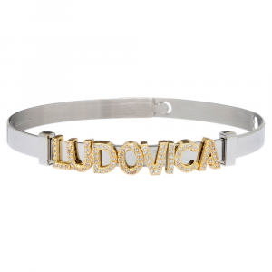 2MUCH Jewels Bracciale Basic - Steel nome Ludovica