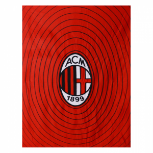 A.C. Milan | Plaid Pile | Morbida Coperta | 120x150 cm Rosso | Prodotto Ufficiale