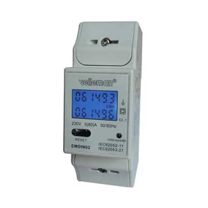 Energy Meter da barra DIN con display LCD retroilluminato