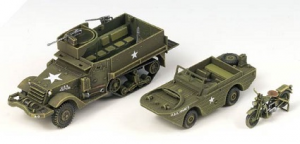 1/72 M3 U.S. Halftrack e 1/4ton Amphibian Vehicle