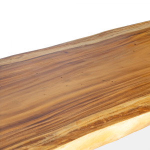  Tavolo in legno di suarn con gamba radica e ferro #CH17