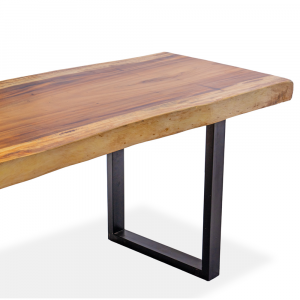  Tavolo #CH17 in legno di suarn con gamba radica e ferro #1239ID5250