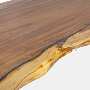  Tavolo #CH19 in legno di suarn con gamba radica e ferro #1238ID4850