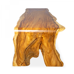  Tavolo #CH19 in legno di suarn con gamba radica e ferro #1238ID4850