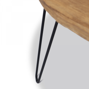 Tavolino con top in legno di teak 