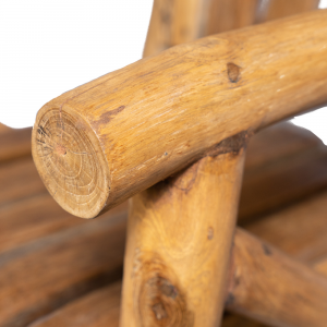 Sedia a dondolo in legno di teak balinese