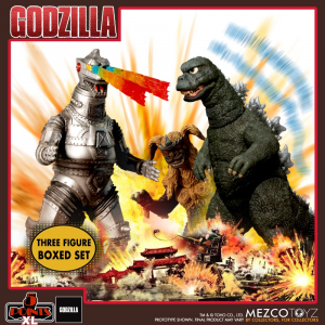 *PREORDER* Godzilla vs Mechagodzilla 5 Points XL: GODZILLA VS MECHAGODZILLA (Deluxe Set) by Mezco Toys