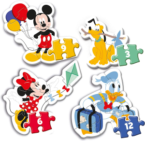 Clementoni - My First Puzzle - Disney Mickey Mouse - 3-6-9-12 Pezzi