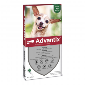  ADVANTIX SPOT-ON 4PIPETTE PER CANI FINO A 4KG 