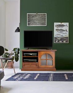 Mueble tv en madera con cajón bajo