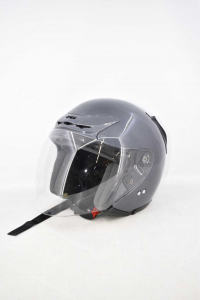 Helmet Jet For Bike Crivit Sports With Padding Internal Size M Gray