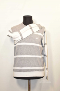Sweater Man Hrmont&blaine Gray White Size,m