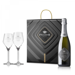 RUNIÉR - Gift Box  with glasses Prosecco D.O.C. Treviso EXTRA DRY Premium 