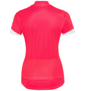 Odlo - STAND/UP COLLAR S/S FULL ZIP ESSENTIAL O PARADISE PINK / WHITE