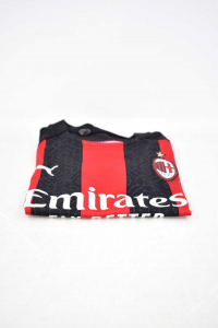 T-shirt + Pants Puma Ac Milan Black And Red Size 7- 8 Years