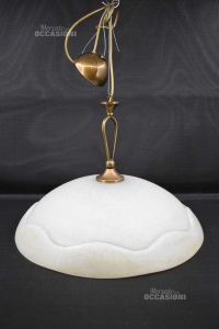 Glass Lamp Satin White 47 Cm Details Iron