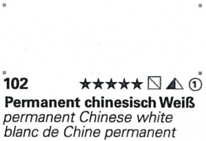 102 horadam aquarell 1/2 godet bianco cinese permanente