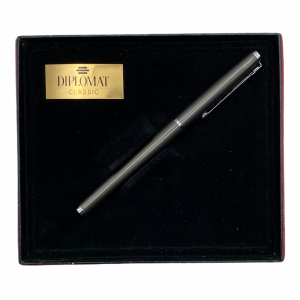 Diplomat Classic Man Penna Stilografica Stilo Mini Grigio In Gift Box