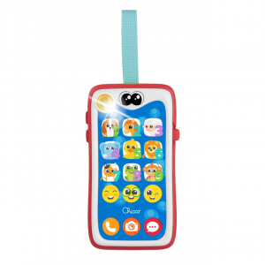 Chicco Smiley Smartphone, Gioco Educativo per Bambini, Giocattolo Parlante e Interattivo, Membrana Touch, Gioco con Luci e Suoni