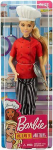 Barbie  Carriere Chef Con Padella Bambola Cappello Da Cuoco 3+ Anni Fxn98