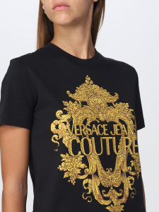 T-shirt con stampa dorata davanti Versace Jeans Couture 