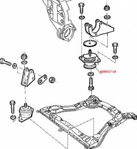 SUPPORTO MOTORE ALFA ROMEO 164 TURBO BZ.(1987-1992)