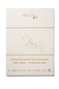 sm-lt professional watercolor paper blocco A4 300 gr. 100% cotone 10 fogli