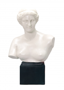 PORCELLANE SBORDONE - Busto Venere in porcellana bianca e base colorata  