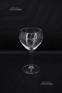 Set Bicchieri Cristallo Vintage Da Vino 10 Pezzi 15 Cm