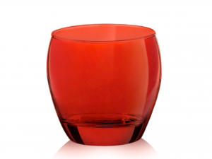 Confezione 6 Bicchieri Vetro Colore Rosso