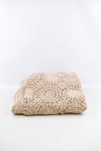 Colcha Doble Crochet Color Ecrù 220x280 Cm